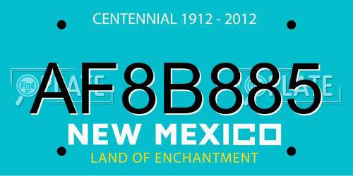 AF8B885 New Mexico License Plate