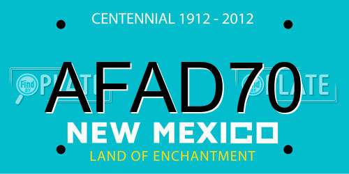 AFAD70 New Mexico License Plate