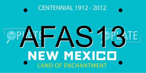 AFAS13 New Mexico License Plate