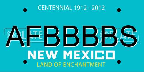 AFBBBBS New Mexico License Plate