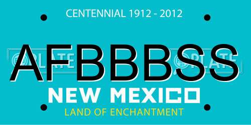 AFBBBSS New Mexico License Plate