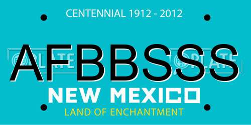 AFBBSSS New Mexico License Plate