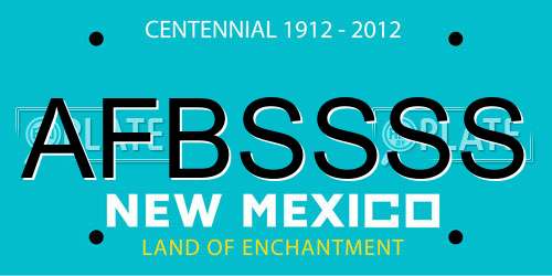 AFBSSSS New Mexico License Plate