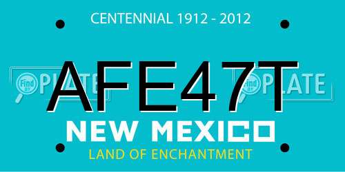 AFE47T New Mexico License Plate