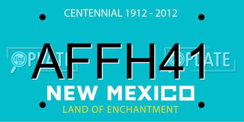 AFFH41 New Mexico License Plate