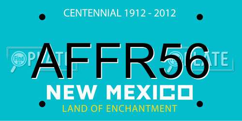 AFFR56 New Mexico License Plate