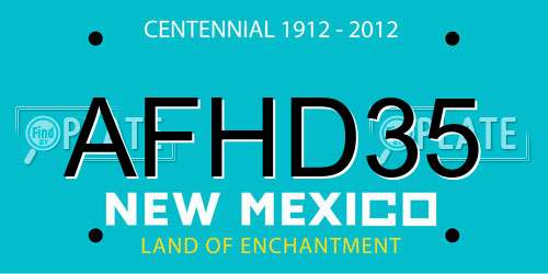 AFHD35 New Mexico License Plate