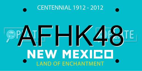 AFHK48 New Mexico License Plate