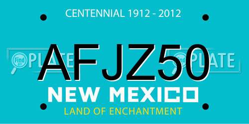 AFJZ50 New Mexico License Plate