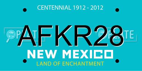 AFKR28 New Mexico License Plate