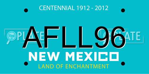 AFLL96 New Mexico License Plate