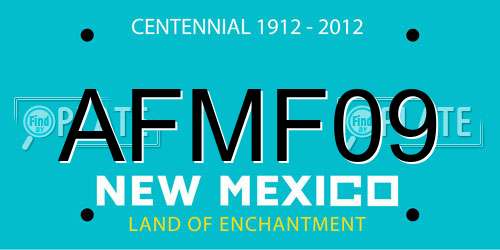 AFMF09 New Mexico License Plate