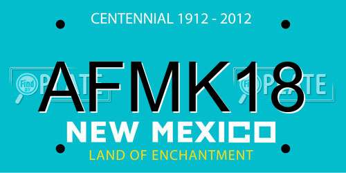 AFMK18 New Mexico License Plate