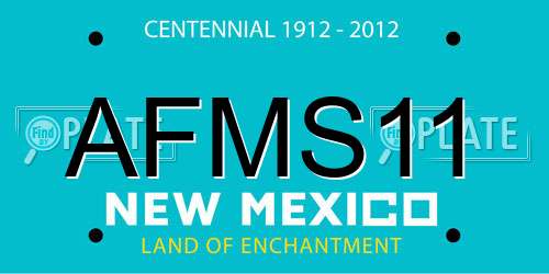 AFMS11 New Mexico License Plate