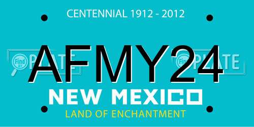 AFMY24 New Mexico License Plate