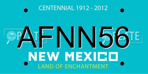 AFNN56 New Mexico License Plate