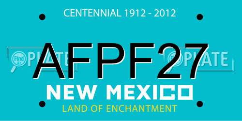 AFPF27 New Mexico License Plate