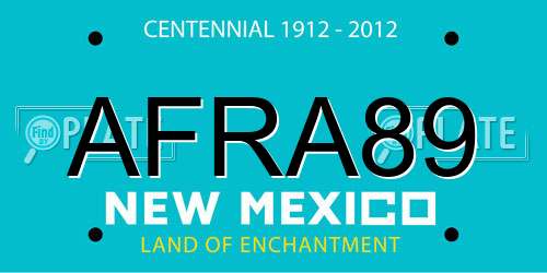 AFRA89 New Mexico License Plate