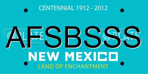 AFSBSSS New Mexico License Plate