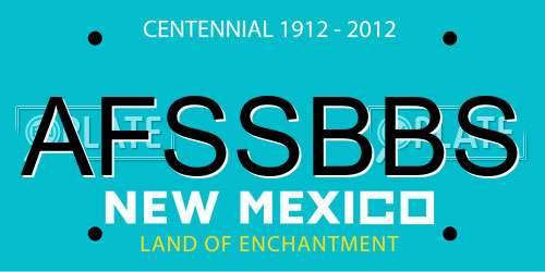 AFSSBBS New Mexico License Plate