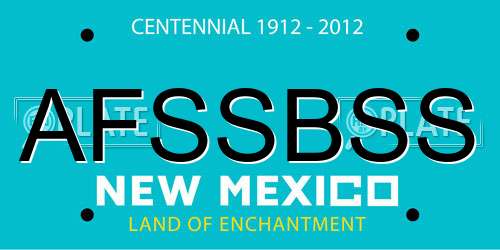 AFSSBSS New Mexico License Plate