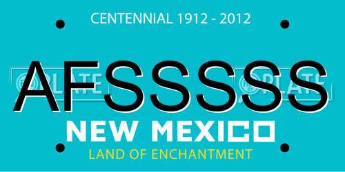 AFSSSSS New Mexico License Plate