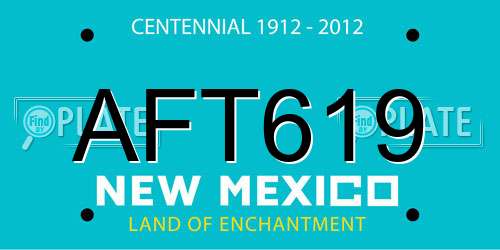 AFT619 New Mexico License Plate