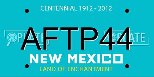 AFTP44 New Mexico License Plate