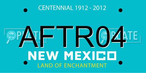 AFTR04 New Mexico License Plate
