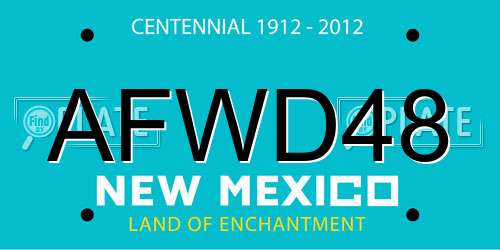 AFWD48 New Mexico License Plate