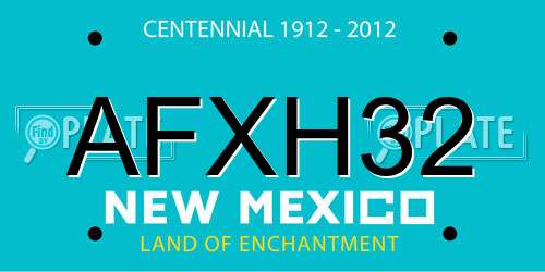 AFXH32 New Mexico License Plate