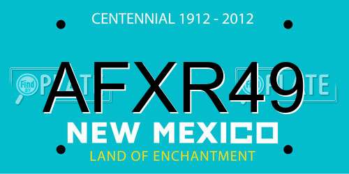 AFXR49 New Mexico License Plate