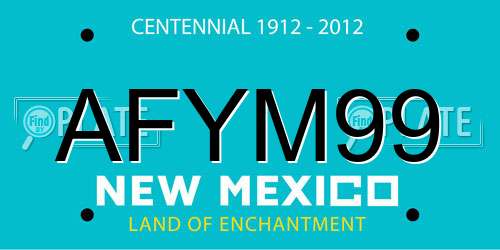 AFYM99 New Mexico License Plate