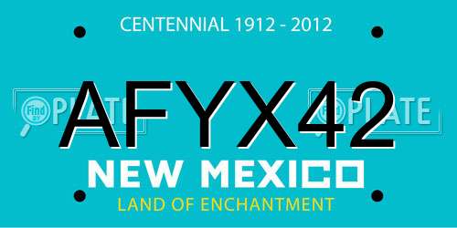 AFYX42 New Mexico License Plate