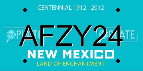 AFZY24 New Mexico License Plate