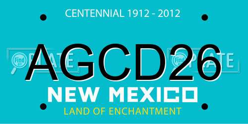 AGCD26 New Mexico License Plate
