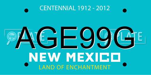 AGE99G New Mexico License Plate