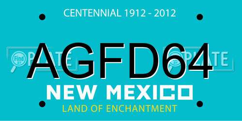 AGFD64 New Mexico License Plate
