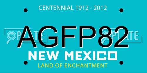 AGFP82 New Mexico License Plate