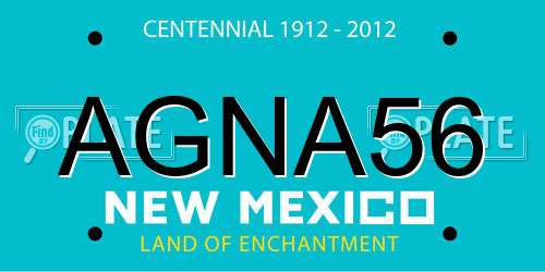 AGNA56 New Mexico License Plate