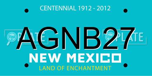 AGNB27 New Mexico License Plate