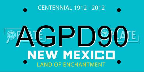 AGPD90 New Mexico License Plate