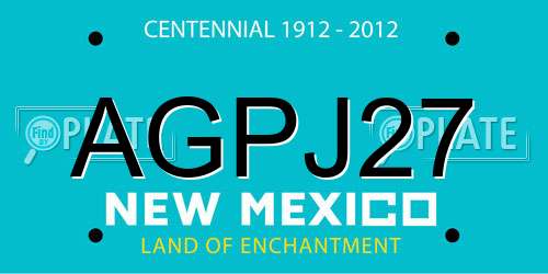AGPJ27 New Mexico License Plate