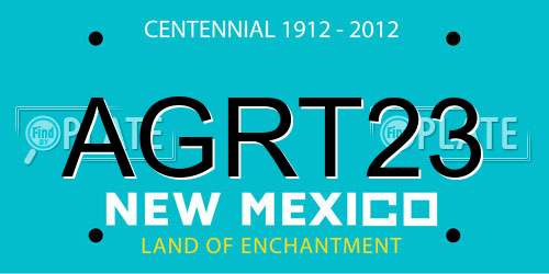 AGRT23 New Mexico License Plate