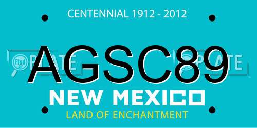 AGSC89 New Mexico License Plate