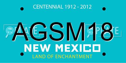 AGSM18 New Mexico License Plate