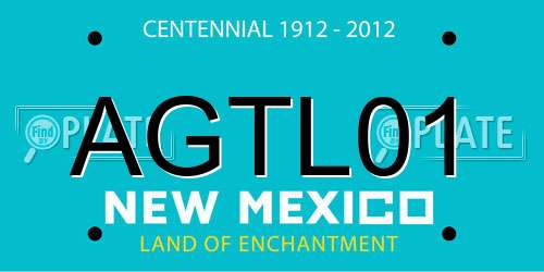 AGTL01 New Mexico License Plate