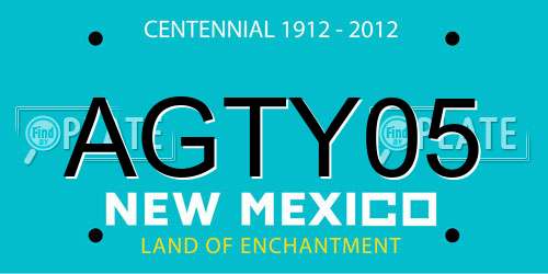 AGTY05 New Mexico License Plate