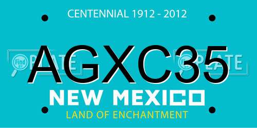 AGXC35 New Mexico License Plate