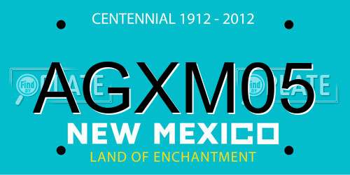 AGXM05 New Mexico License Plate